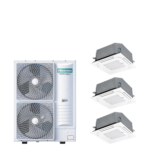 Hisense Compact Cassette PAC TRIPLE cassette 4-weg 8-serie 10,5 kW (R32) 400V