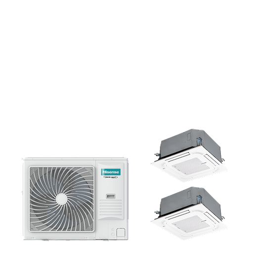 Hisense Compact Cassette PAC TWIN cassette 4-weg 8-serie 10,5 kW (R32) 230V