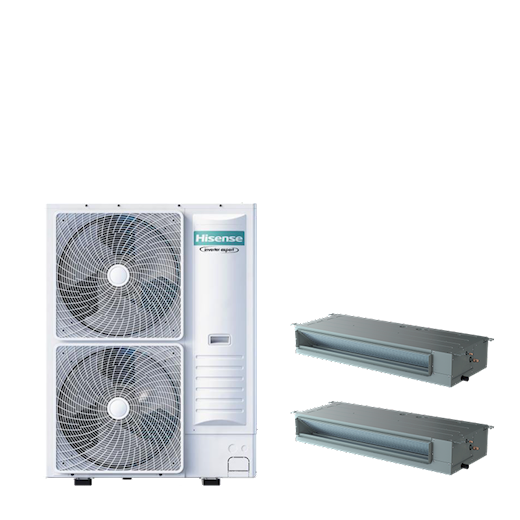 Hisense Kanaalunit (lage inbouwhoogte) PAC TWIN kanaal 8-serie 10,5 kW (R32) 400V