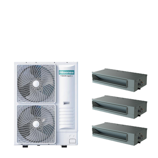 Hisense Kanaalunit (lage inbouwhoogte) PAC TRIPLE kanaal 8-serie 10,5 kW (R32) 400V
