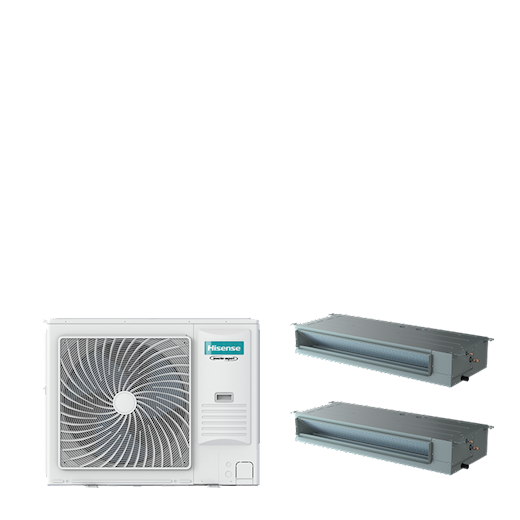 Hisense Kanaalunit (lage inbouwhoogte) PAC TWIN kanaal 8-serie 10,5 kW (R32) 230V