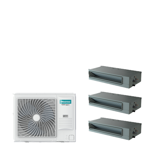 Hisense Kanaalunit (lage inbouwhoogte) PAC TRIPLE kanaal 8-serie 10,5 kW (R32) 230V