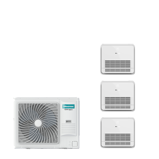 Hisense Vloermodellen PAC TRIPLE vloer 8-serie 10,5 kW (R32) 230V