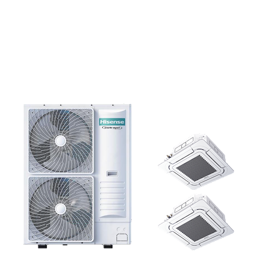 Hisense Round Flow Cassette PAC TWIN cassette 4-weg 8-serie 14 kW (R32) 400V