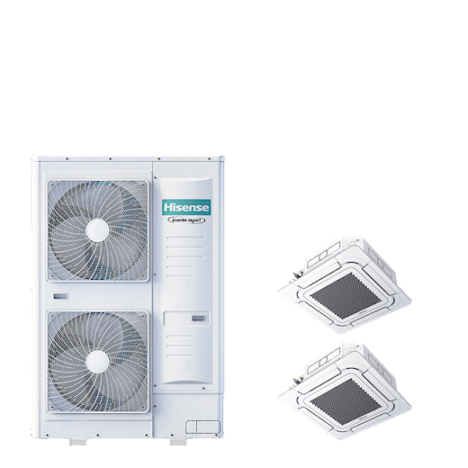 Hisense Round Flow Cassette PAC TWIN cassette 4-weg 8-serie 20 kW (R32) 400V
